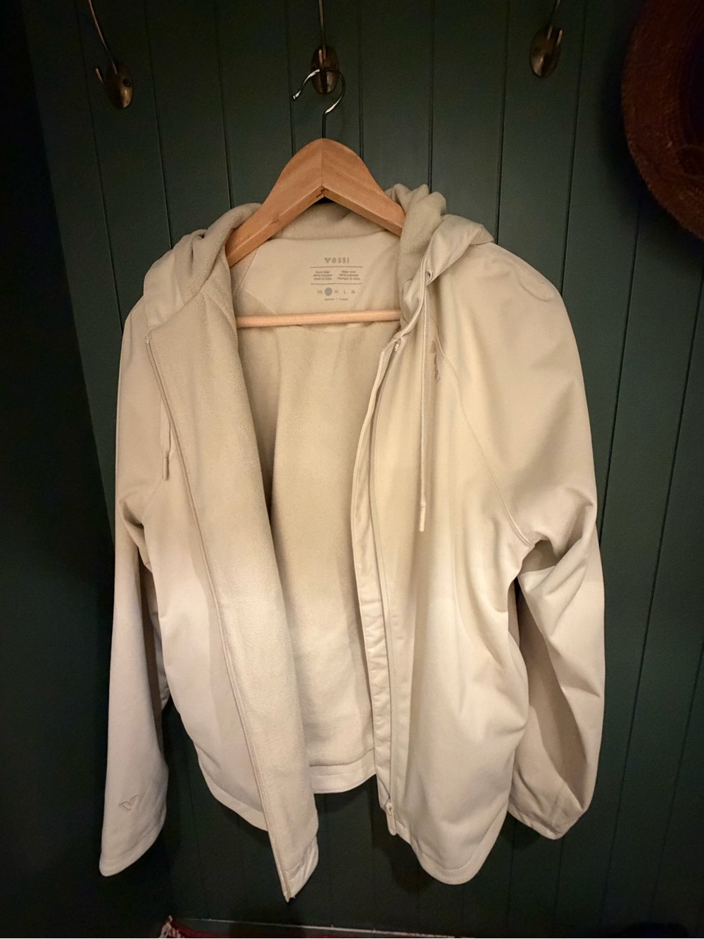 Vessi Women's Cream Hooded Utility Jacket